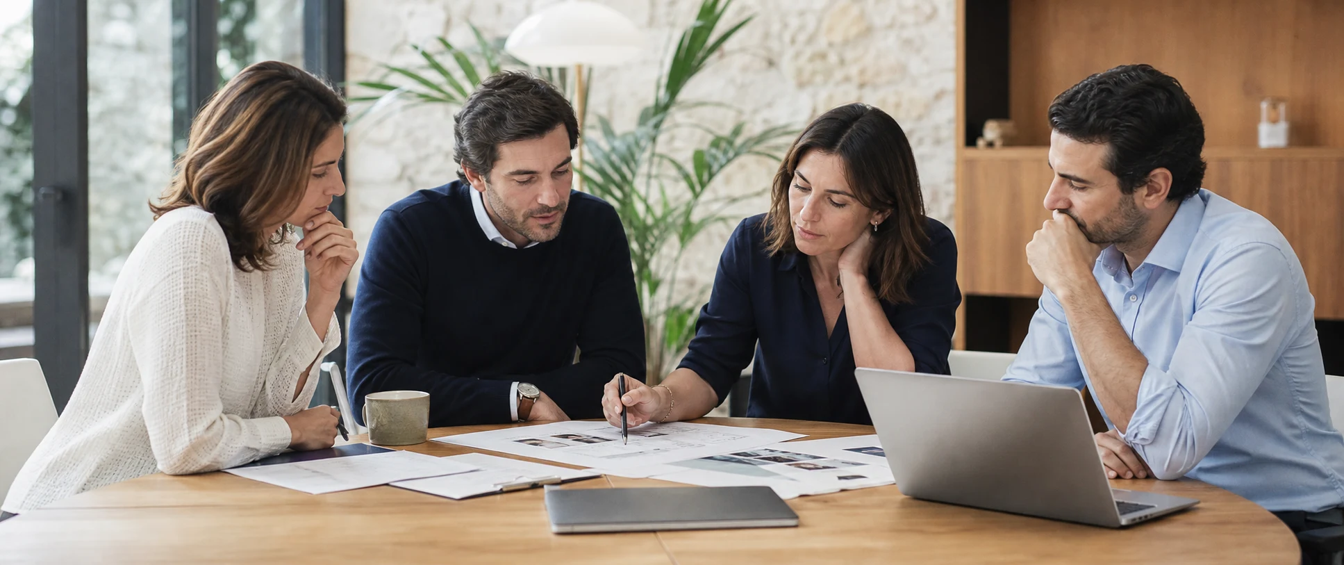 Equipo especializado evaluando una búsqueda de talento